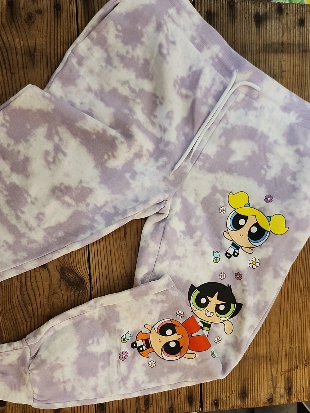 Powerpuff Girls Lavender Tie-Dye Women's Sweatpants